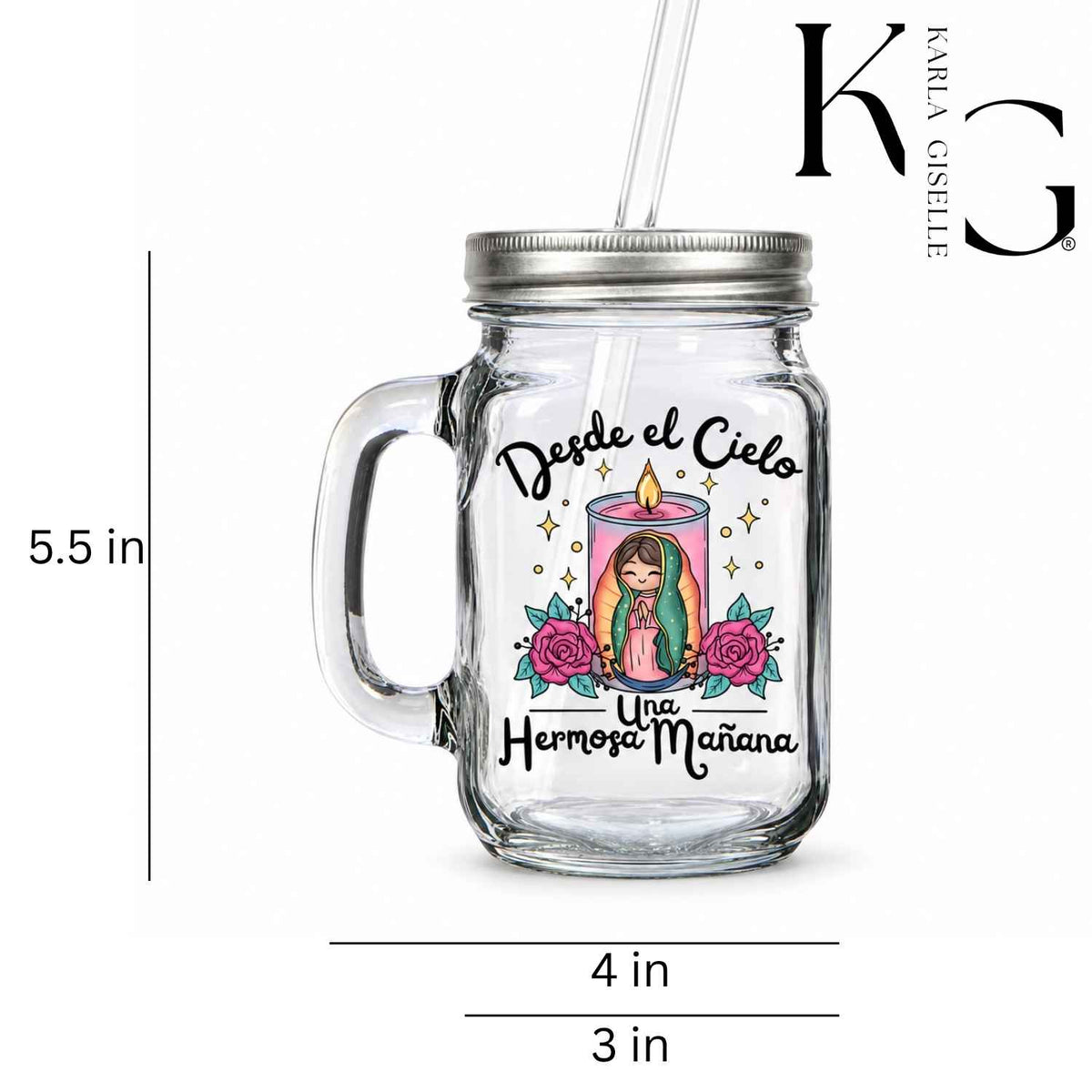 Desde El Cielo Virgencita Mason Jar Mug