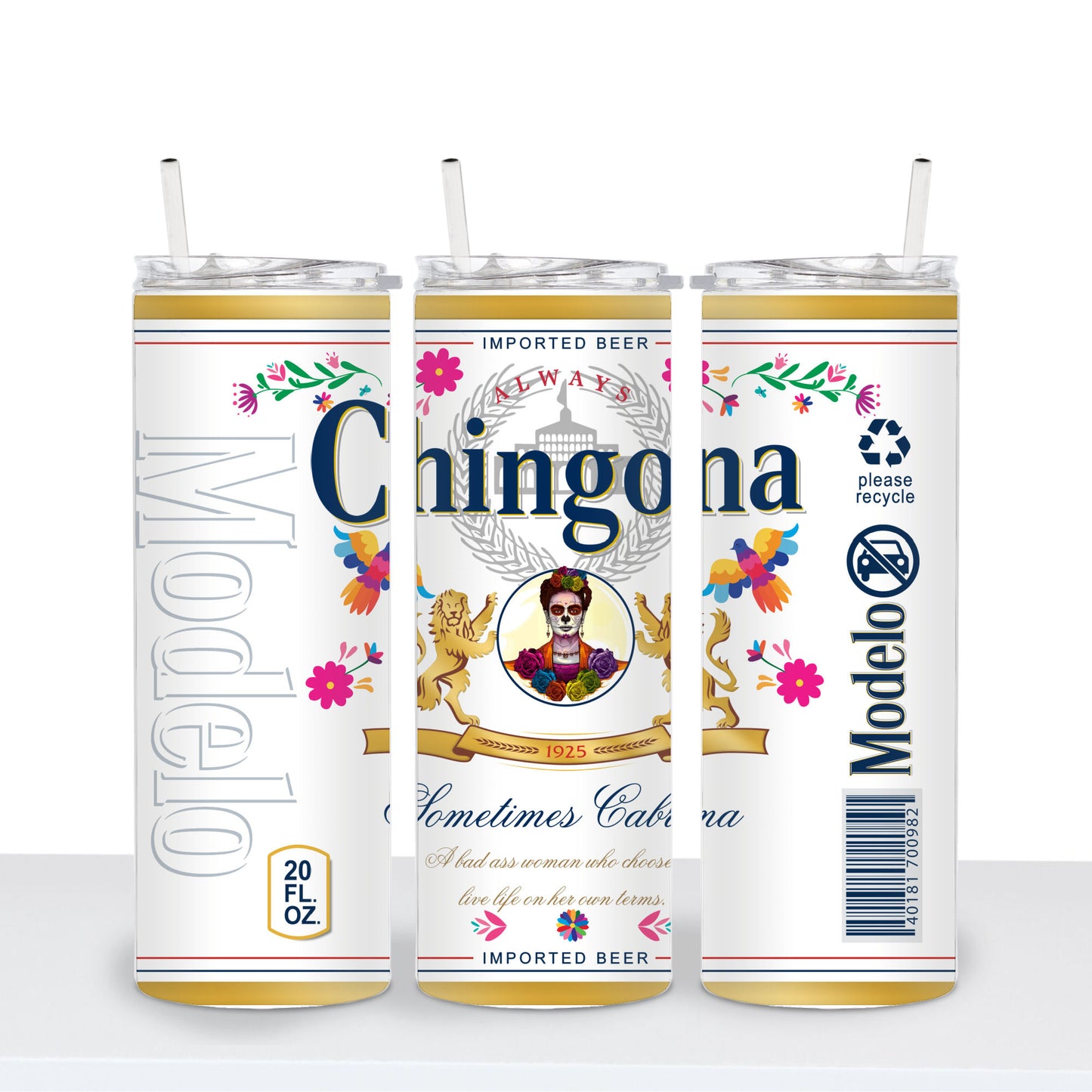 Chingona Beer Inspired 20oz Tumbler