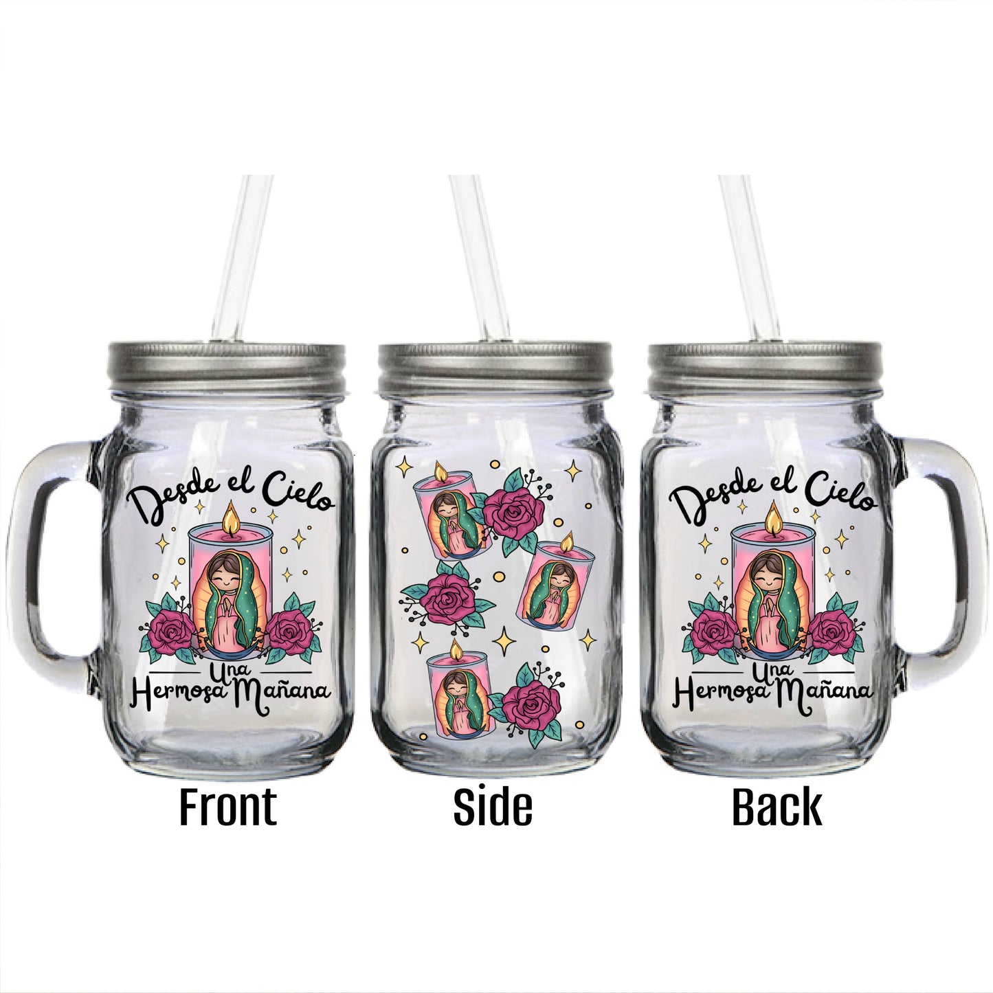 Desde El Cielo Virgencita Mason Jar Mug