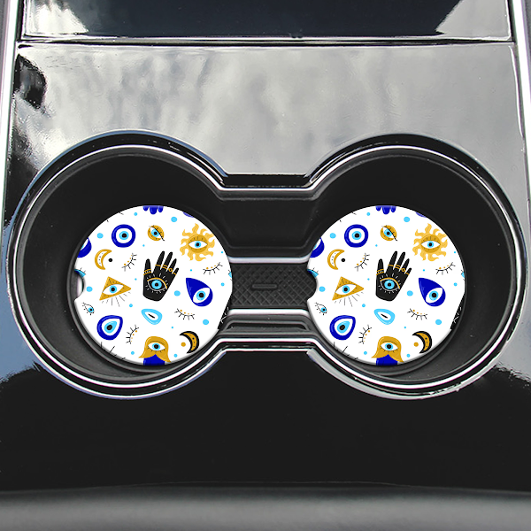 Ojo Hamsa Car Coaster