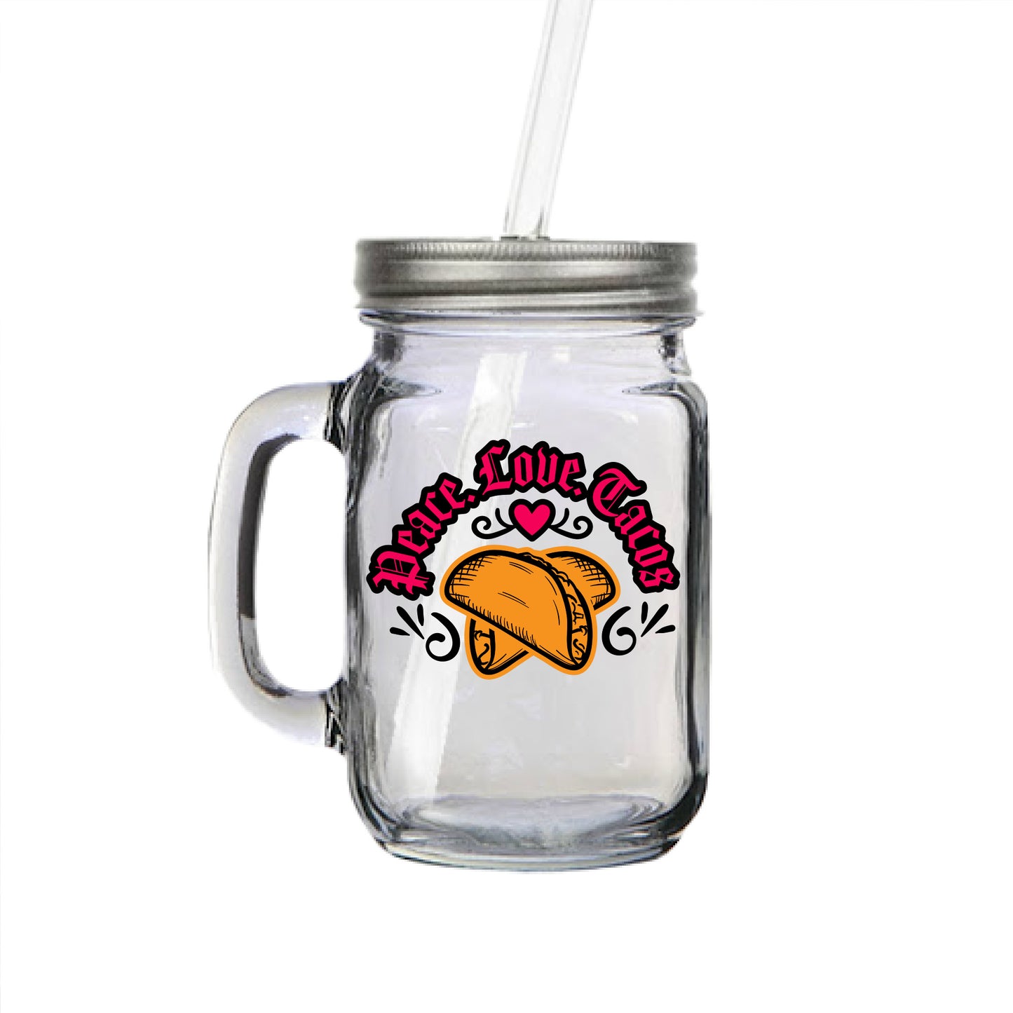 Peace Love Tacos Mason Jar Mug
