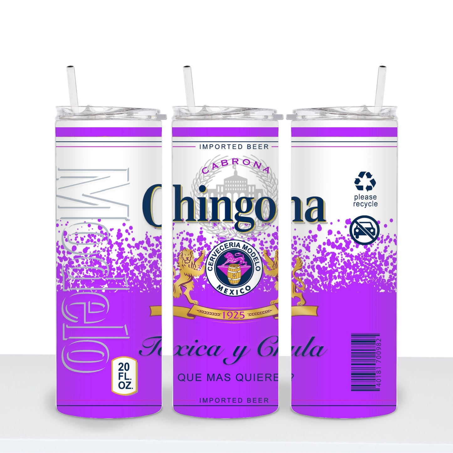 Chingona Beer Inspired 20oz Tumbler