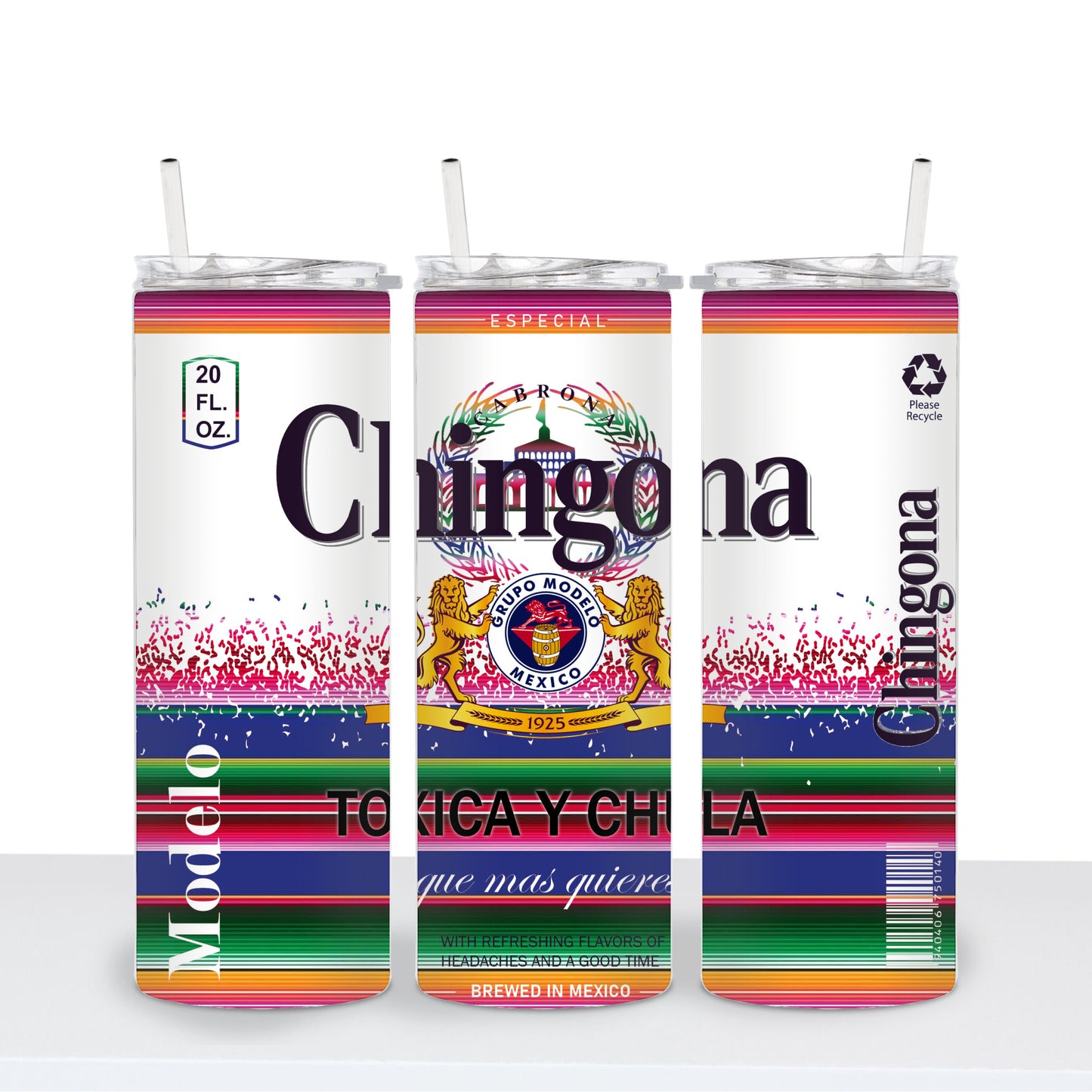 Chingona Beer Inspired 20oz Tumbler