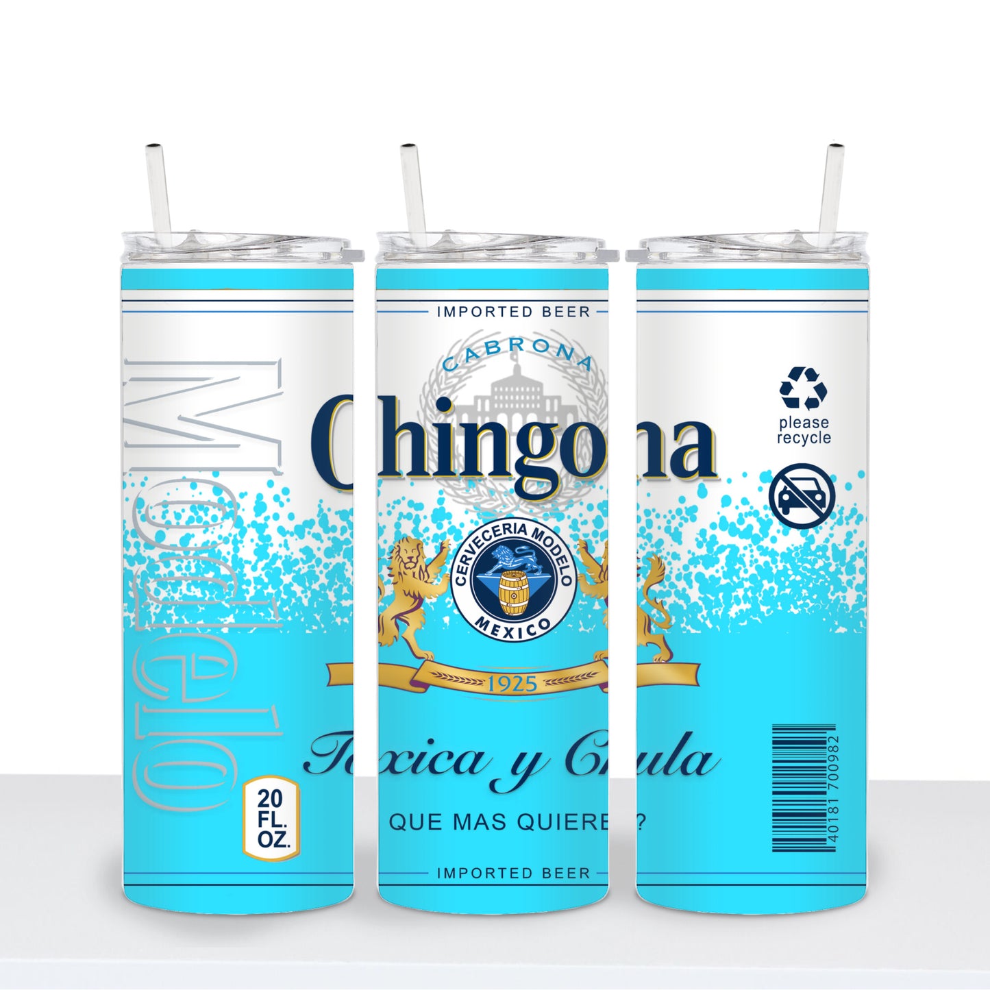 Chingona Beer Inspired 20oz Tumbler