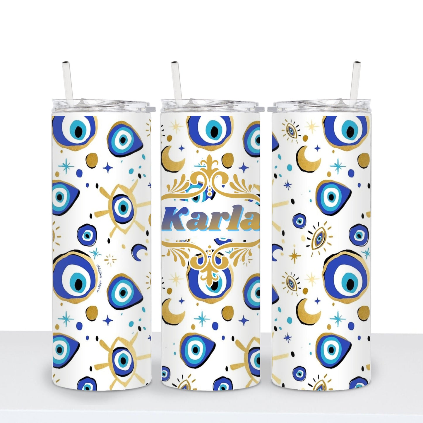 Personalized Evil Eye 20oz Tumbler with Names
