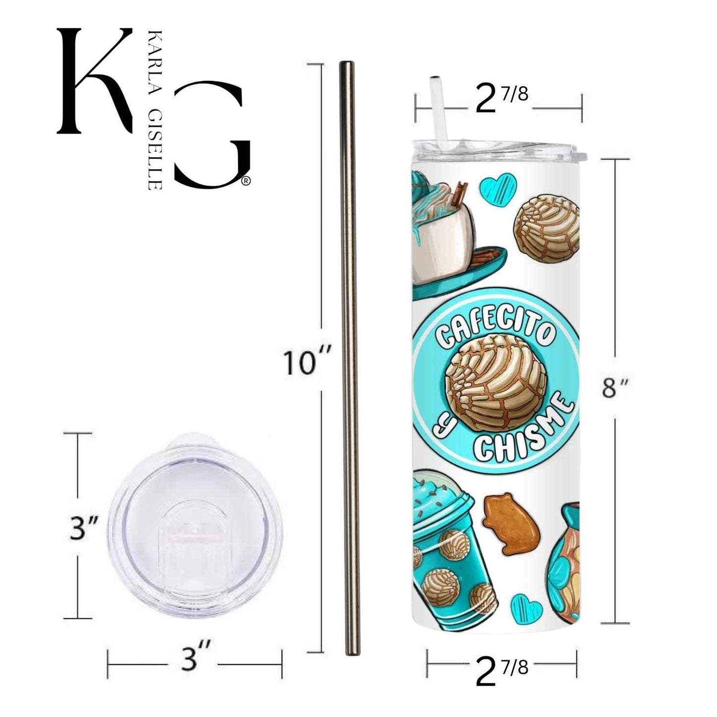 Cafecito y Chisme, Conchas and Coffee 20 oz Tumbler