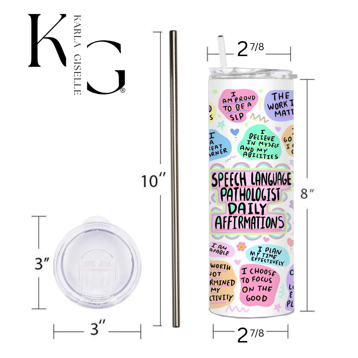 Speech Language Pathologist Daily Affirmations 20 oz Tumbler