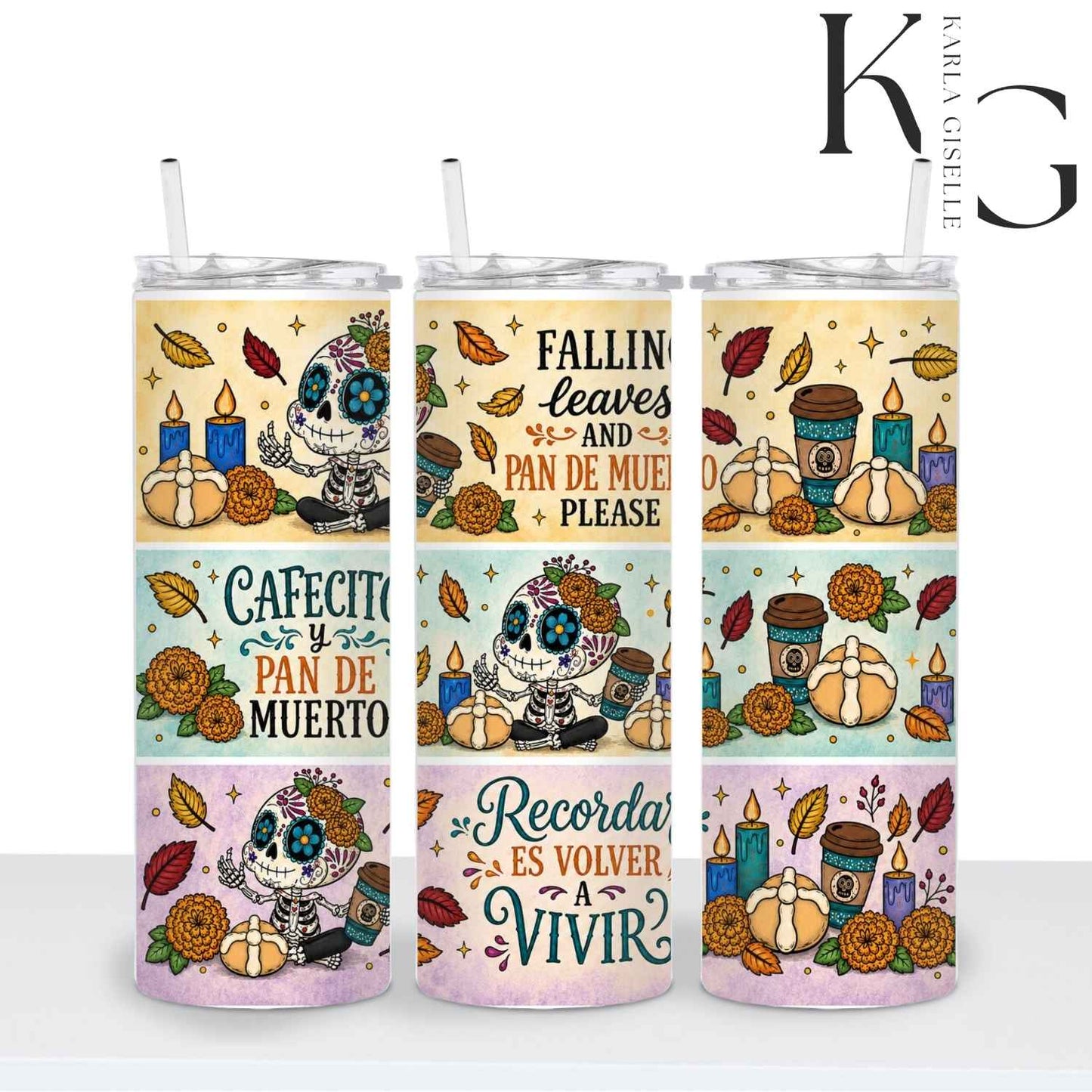 Cafecito y Pan de Muerto 20 oz Tumbler