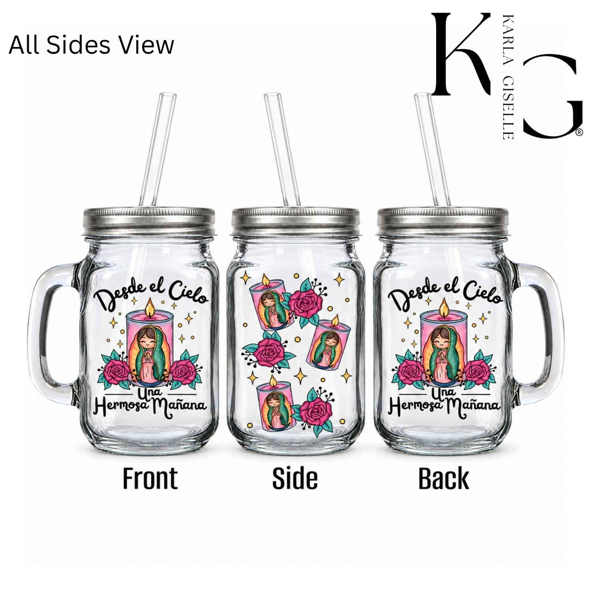 Desde El Cielo Virgencita Mason Jar Mug