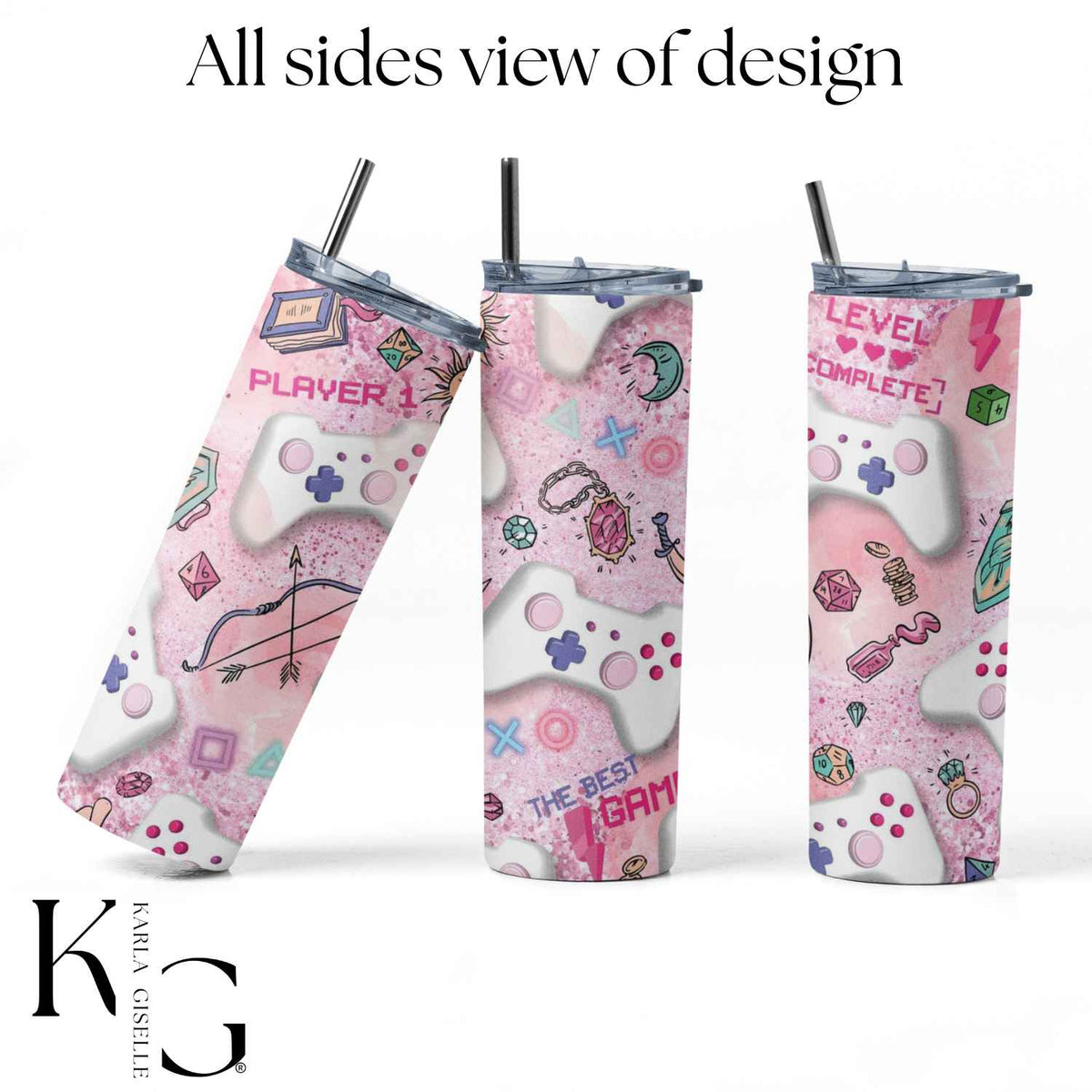 Pink Gamer Girl, Player One 20 oz Tumbler