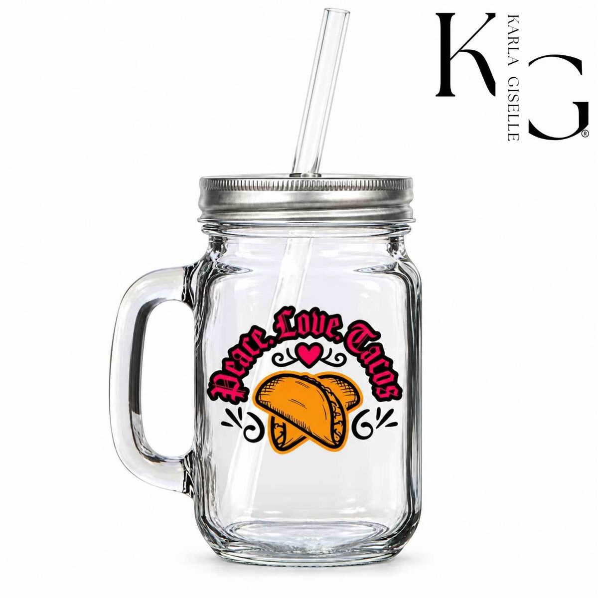 Peace Love Tacos Mason Jar Mug