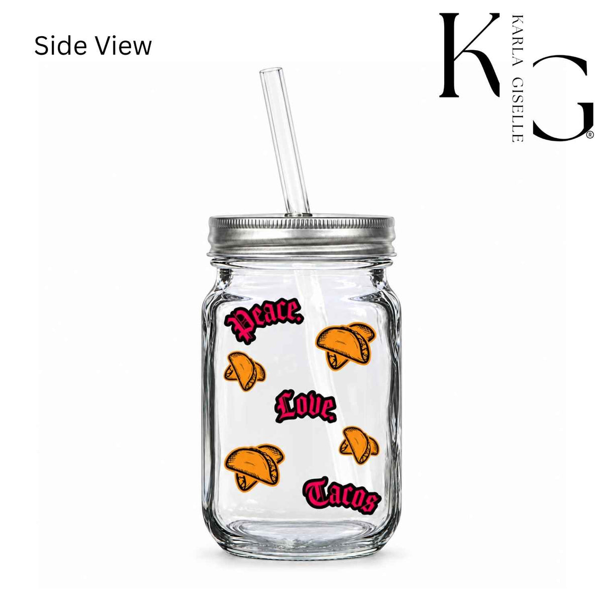 Peace Love Tacos Mason Jar Mug