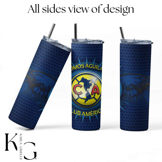 Club America Futbol Inspired 20oz Tumbler