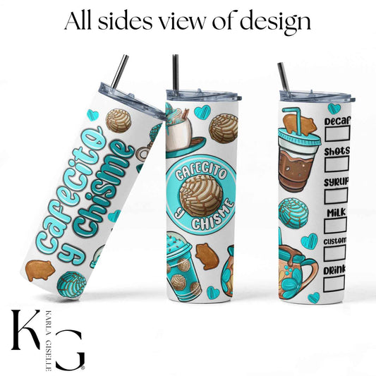 Cafecito y Chisme, Conchas and Coffee 20 oz Tumbler