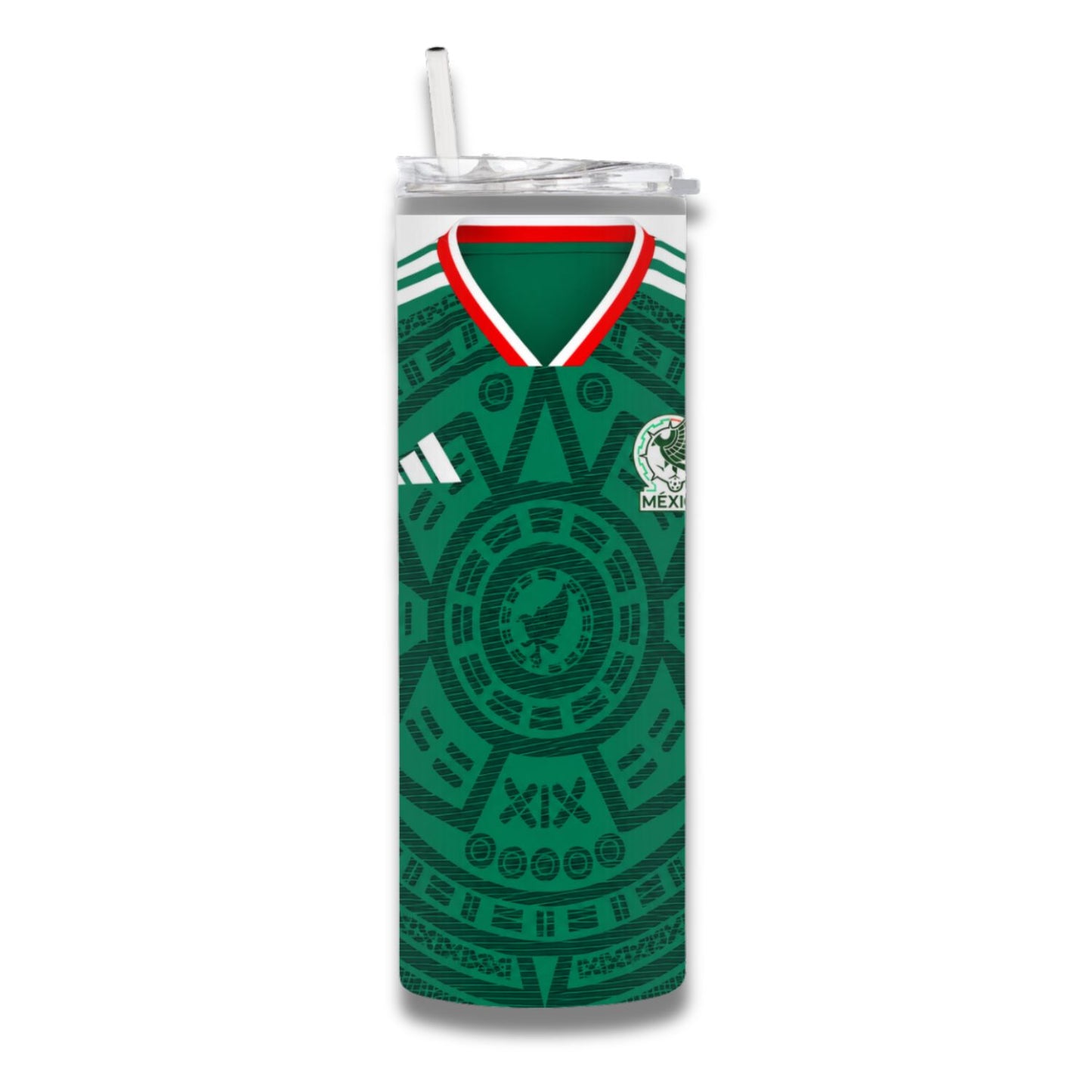 Mexico Soccer Jersey 20oz Skinny Tumbler  Insulated Stainless Steel Travel Cup