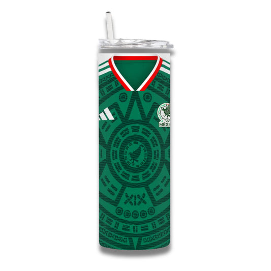 Mexico Soccer Jersey 20oz Skinny Tumbler  Insulated Stainless Steel Travel Cup