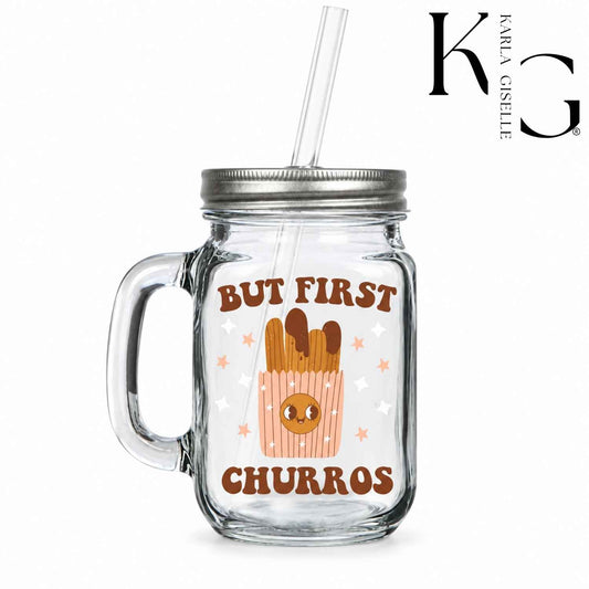 But First First Churros Mason Jar Mug