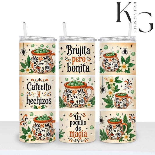 Brujita Pero Bonita Cafecito y Hechizos 20 oz Tumbler