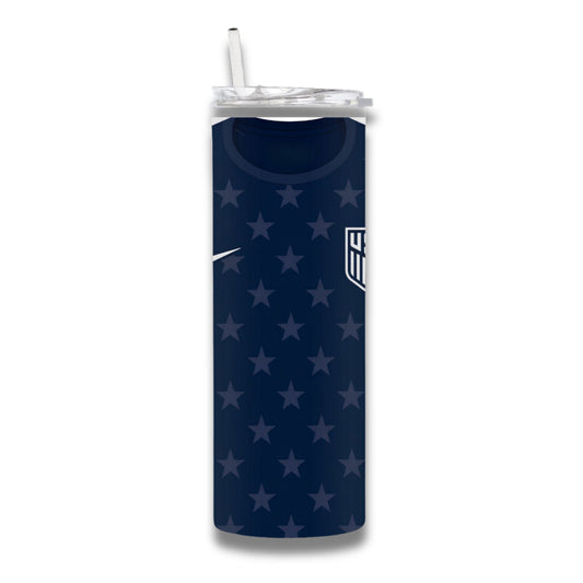 USA Soccer Jersey, Navy Edition, 20oz Skinny Tumbler Insulated Stainless Steel Travel Cup