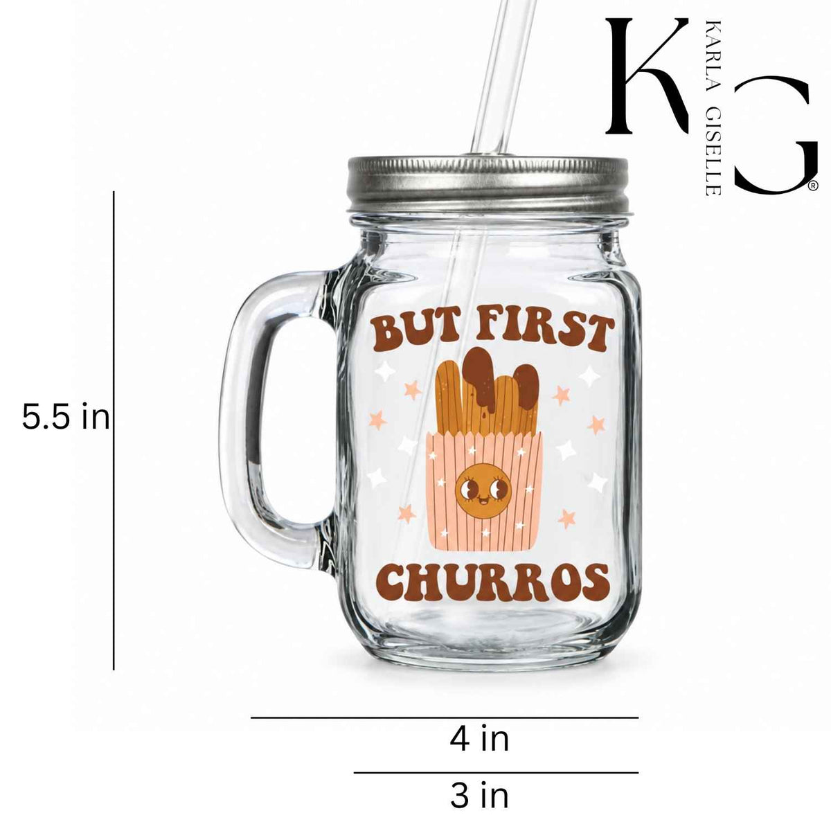 But First First Churros Mason Jar Mug
