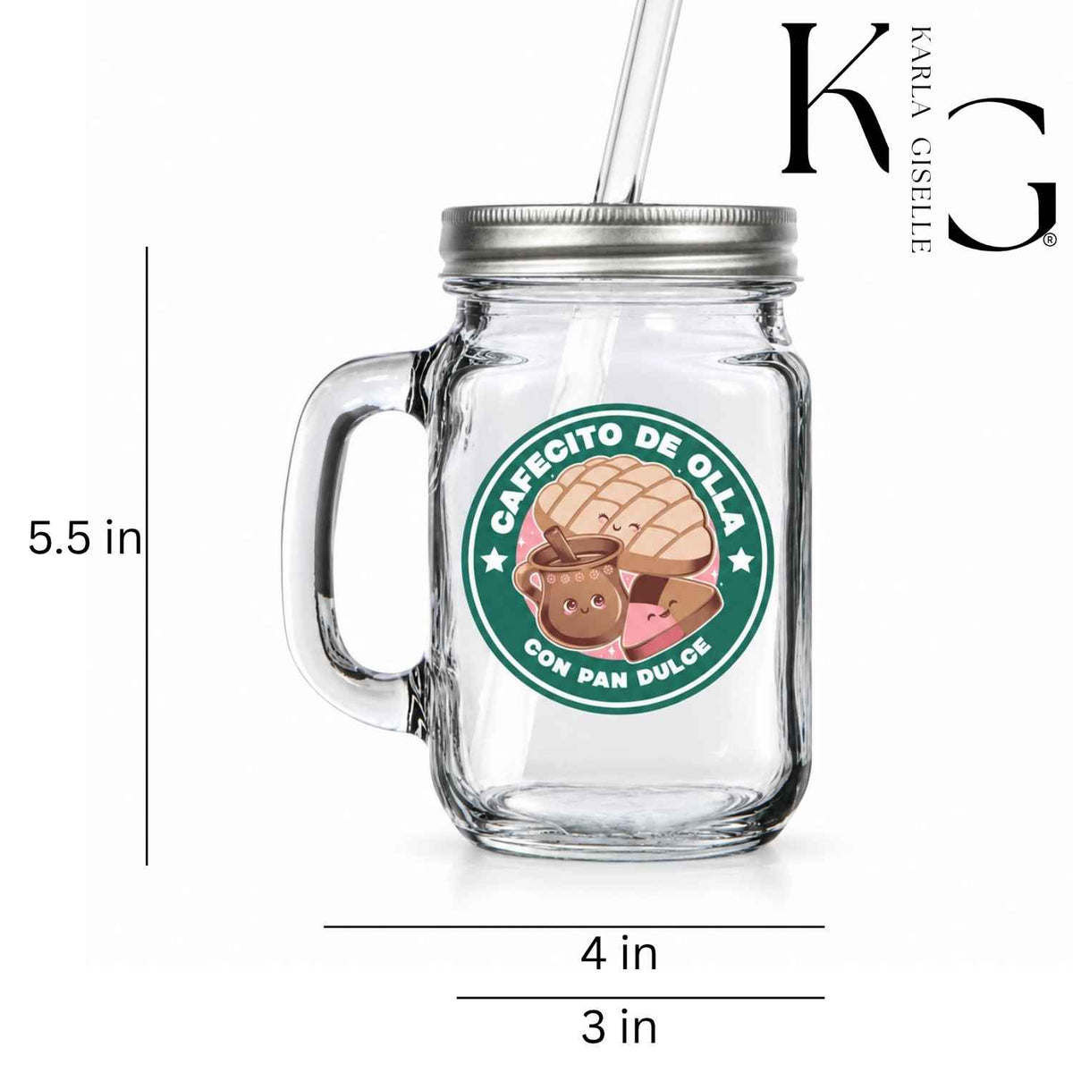 Cafecito De Olla Y Pan Dulce Mason Jar Mug