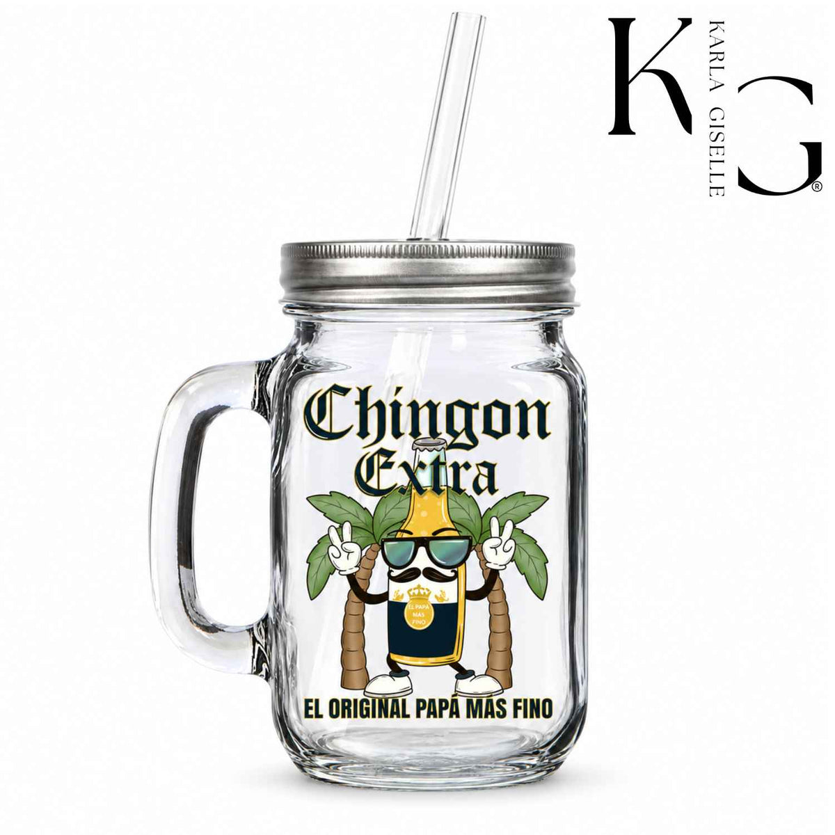 Chingon Extra El Original Papa Mas Fino Mason Jar Mugs