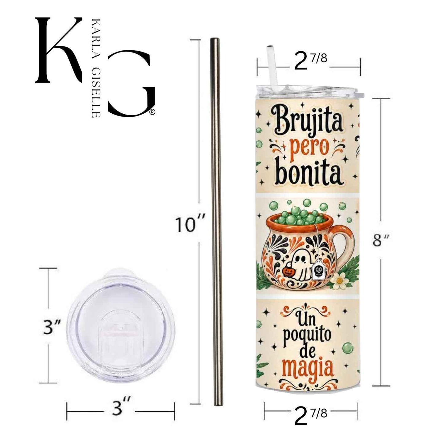 Brujita Pero Bonita Cafecito y Hechizos 20 oz Tumbler