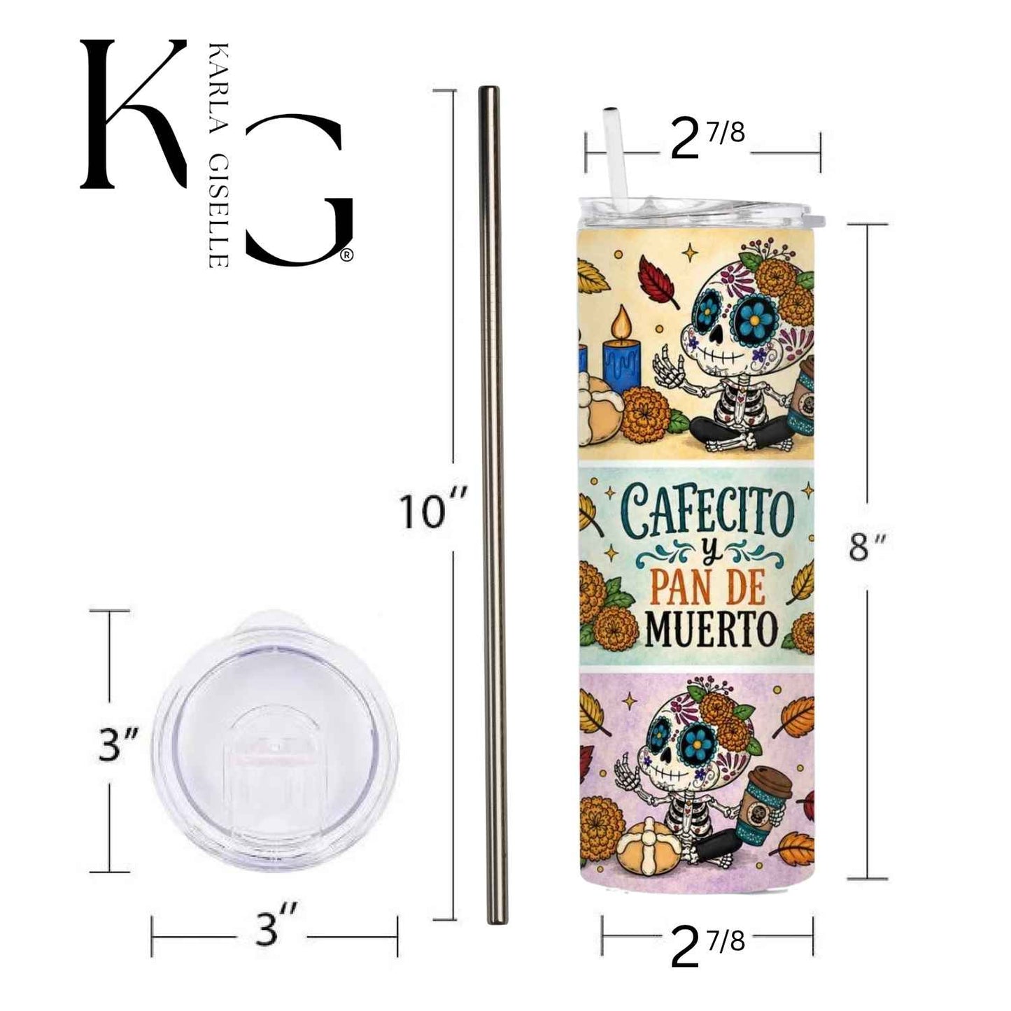 Cafecito y Pan de Muerto 20 oz Tumbler
