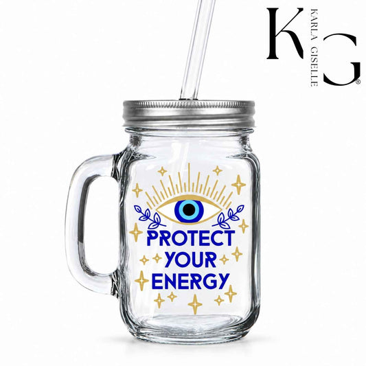 Protect Your Energy Stars Mason Jar Mug