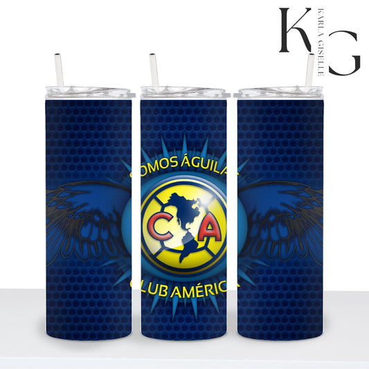 Club America Futbol Inspired 20oz Tumbler