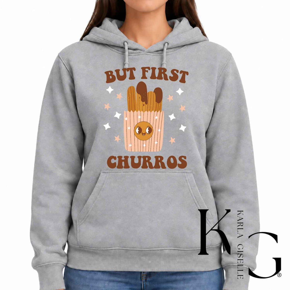 But First Churros hoodie, Gray