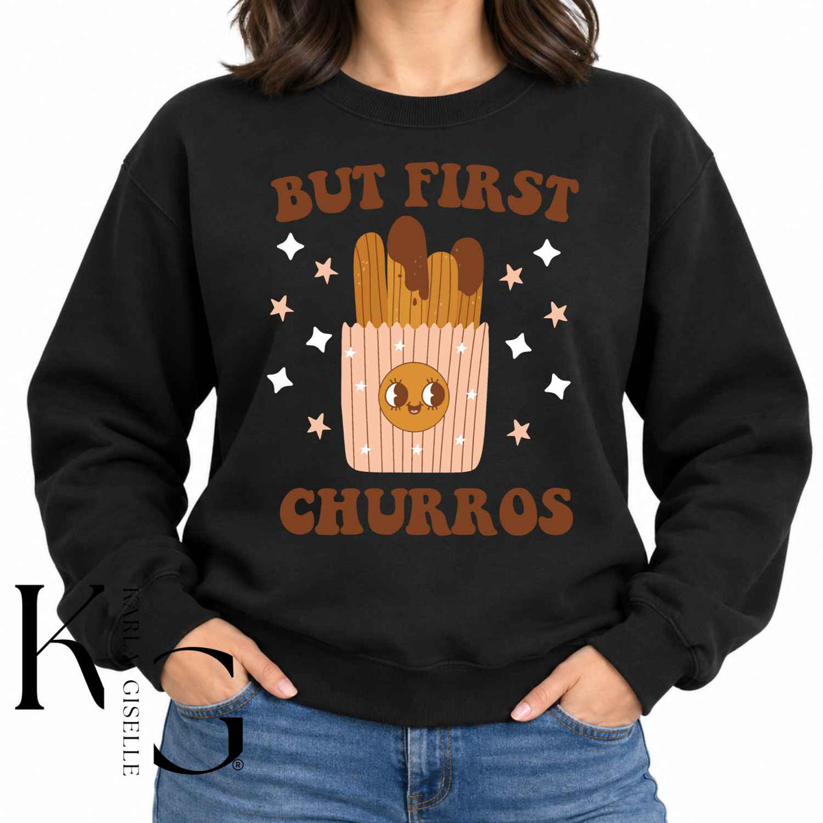 But First Churros sweatshirt, Black