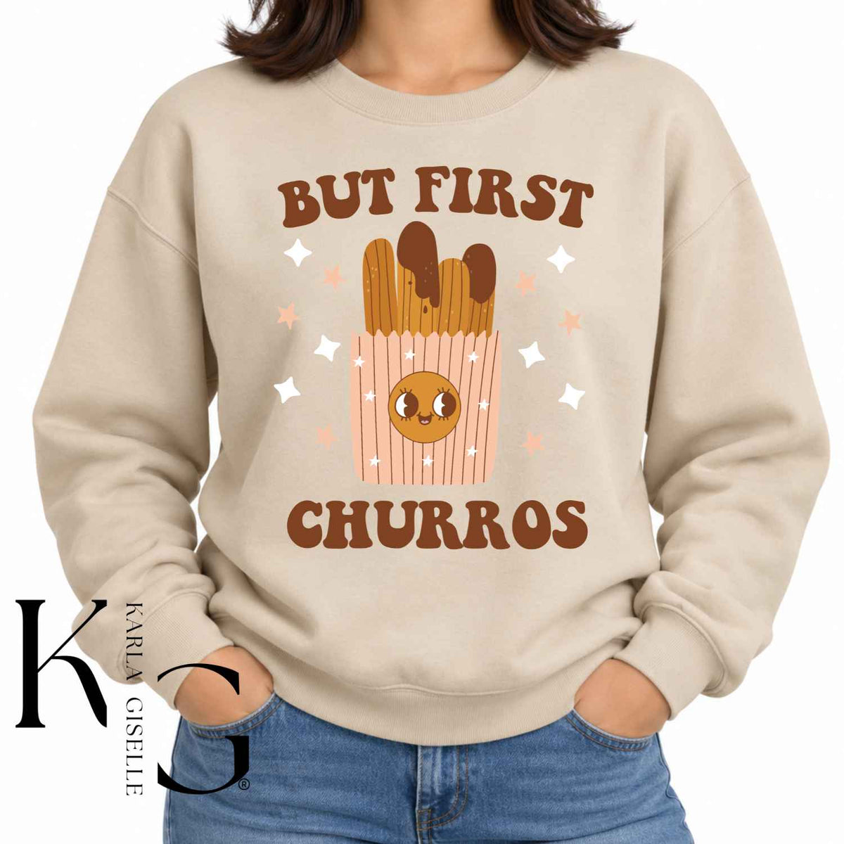 But First Churros sweatshirt, Cream