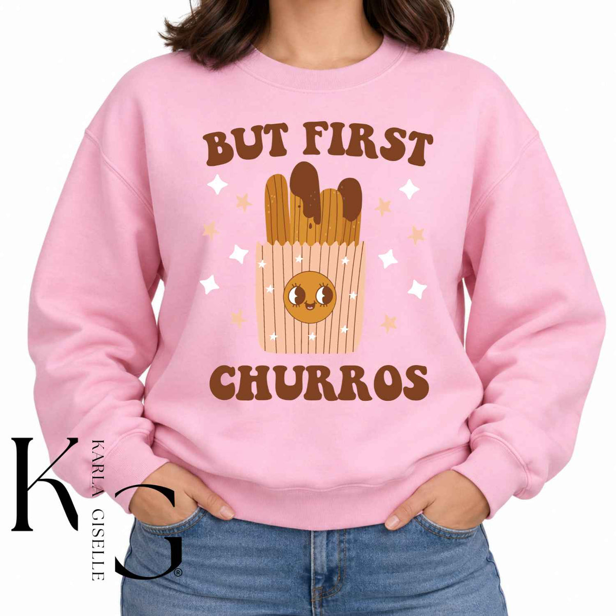 But First Churros sweatshirt, Pink