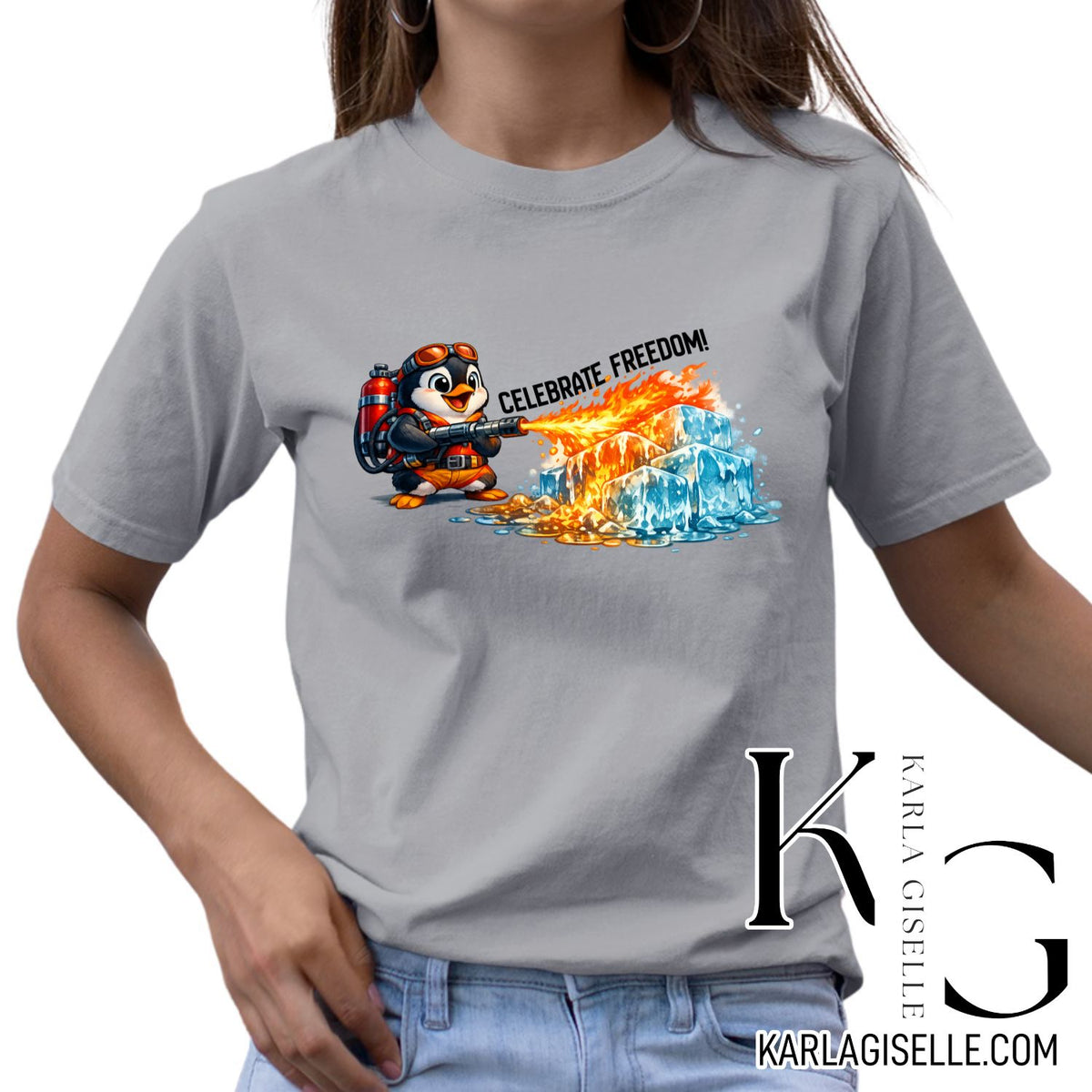 Celebrate Freedom Anti-ICE Penguin