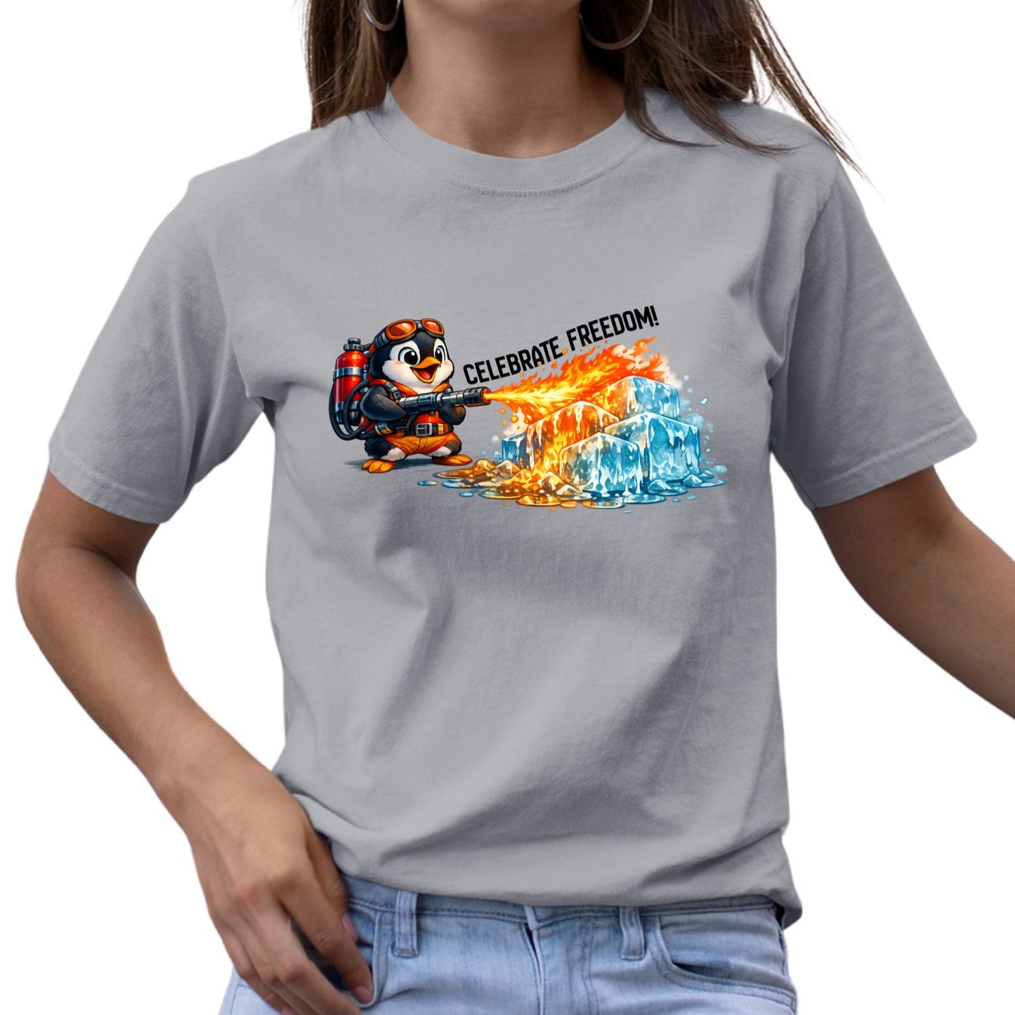 Celebrate Freedom Anti-ICE Penguin