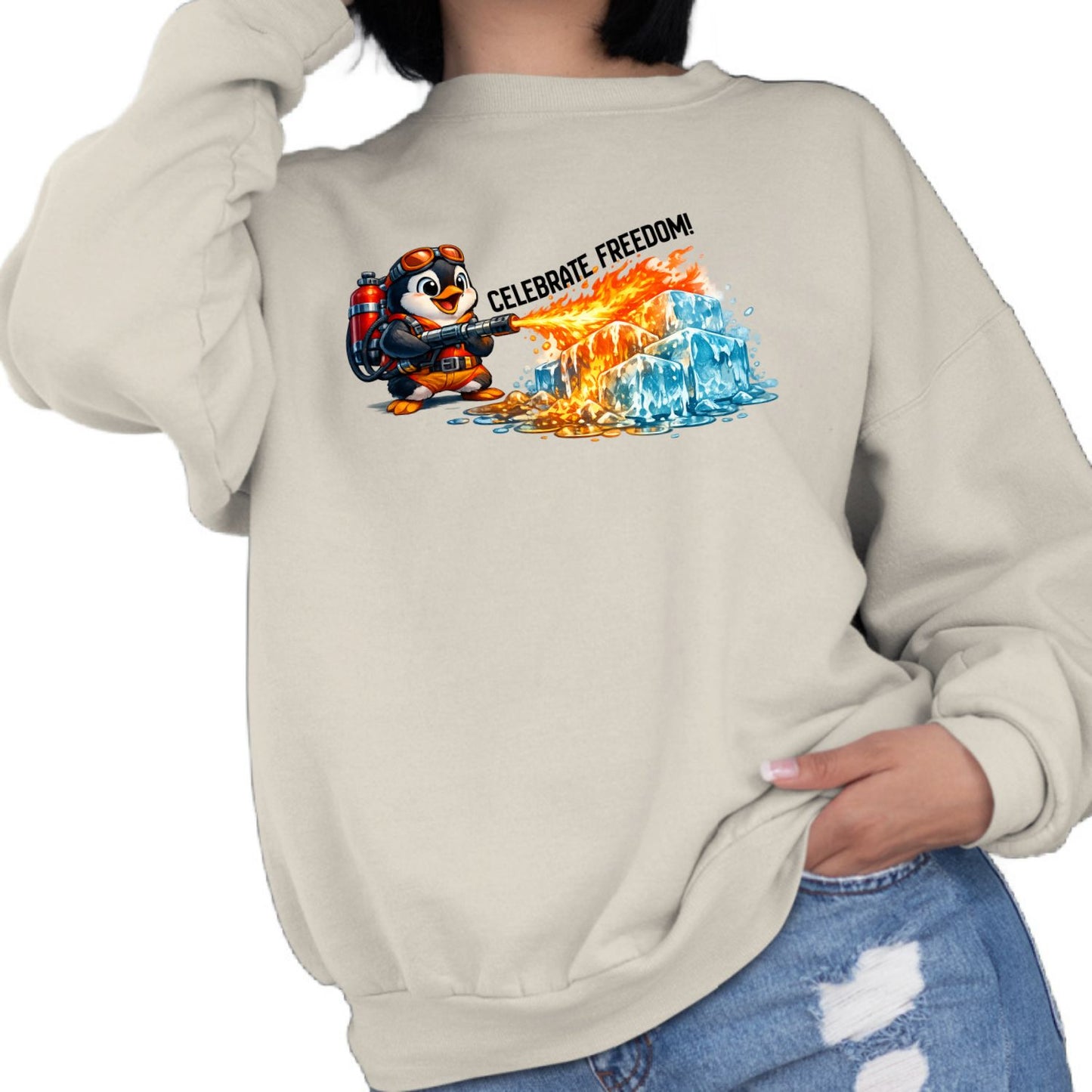 Celebrate Freedom Anti-ICE Penguin