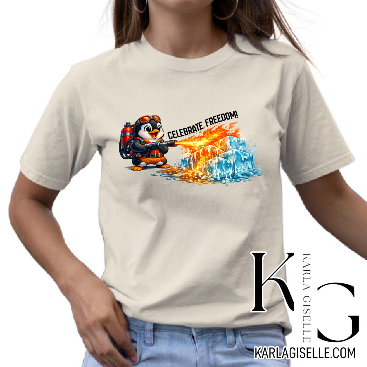 Celebrate Freedom Anti-ICE Penguin