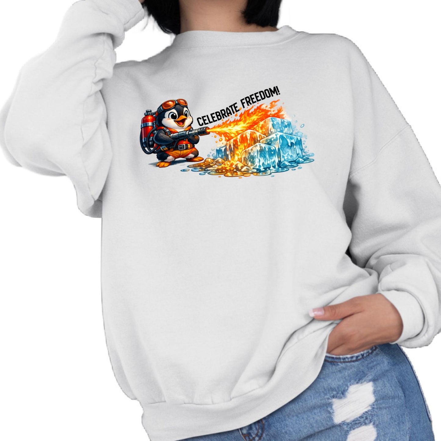Celebrate Freedom Anti-ICE Penguin