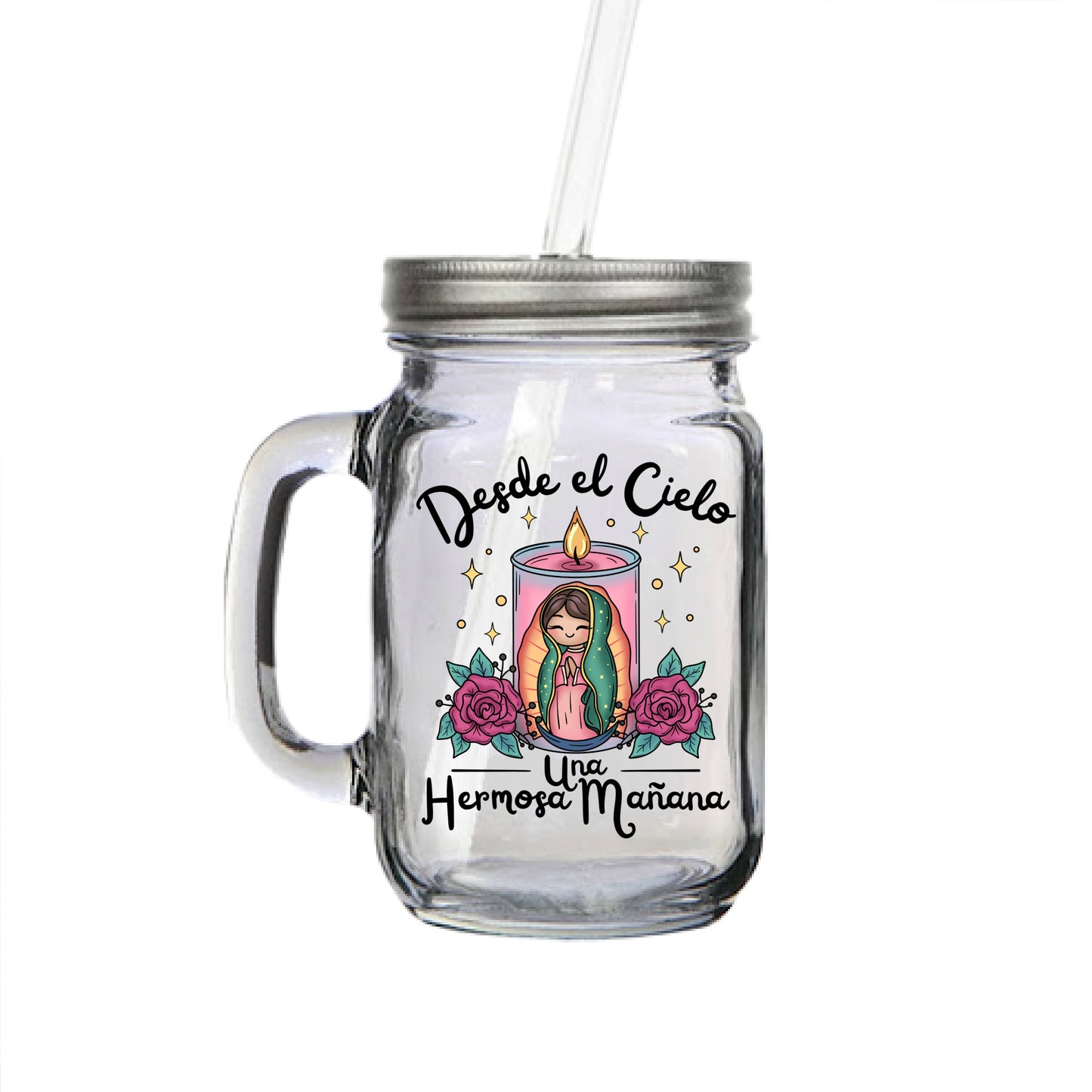 Desde El Cielo Virgencita Mason Jar Mug