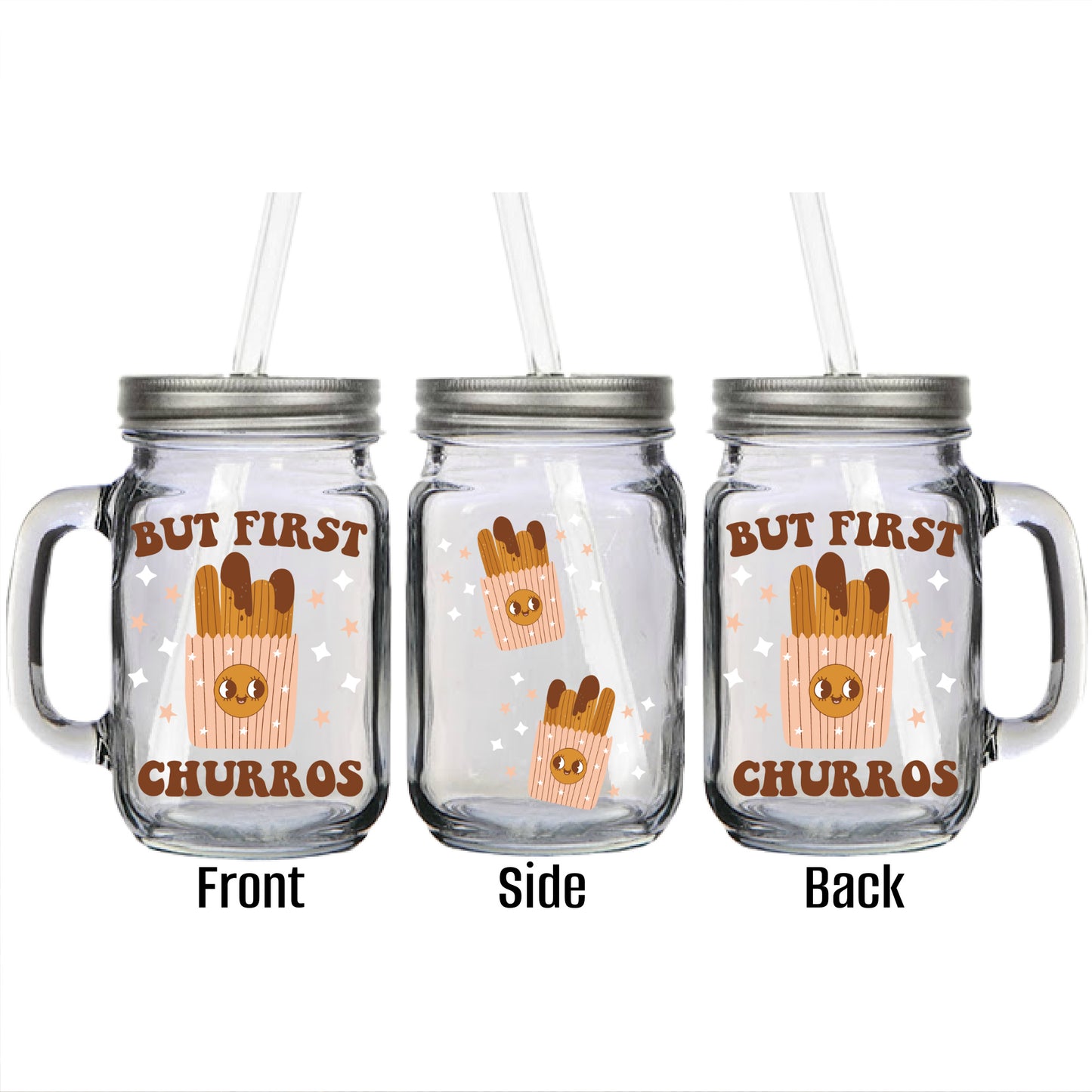 But First First Churros Mason Jar Mug