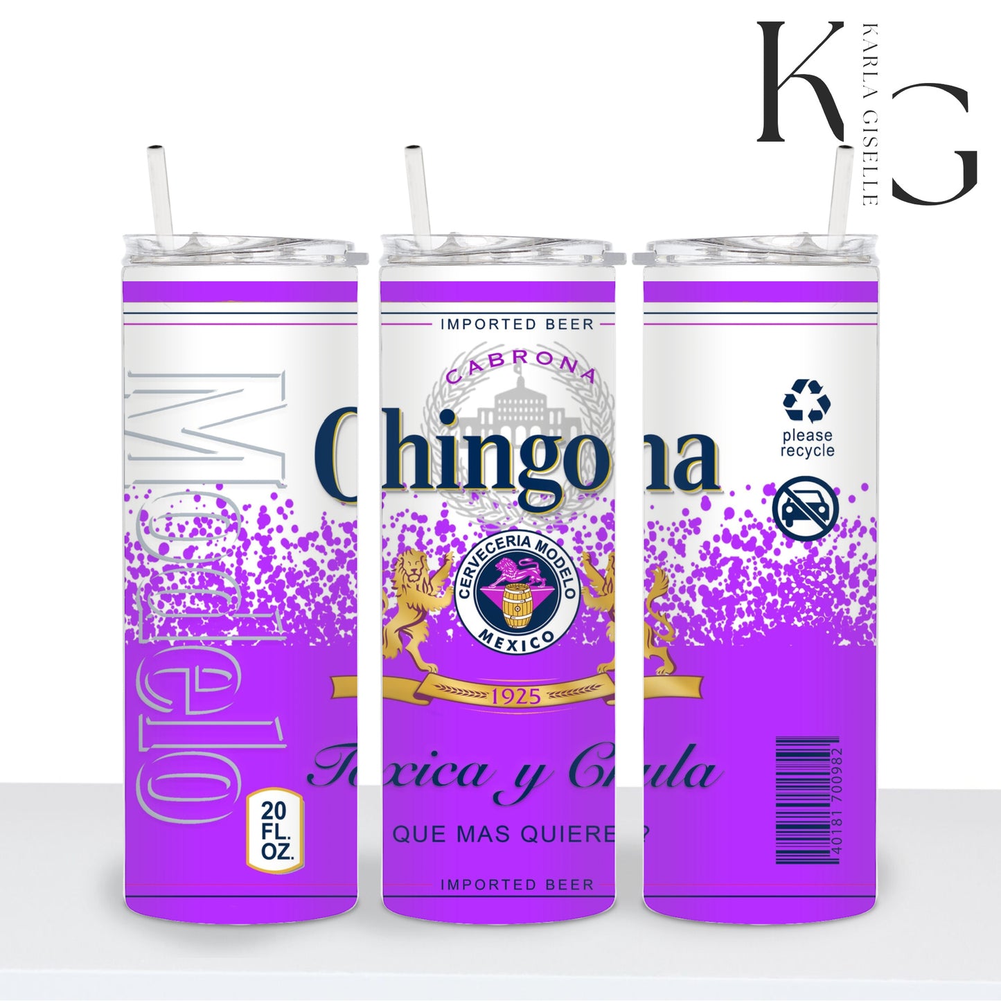 Chingona Beer Inspired 20oz Tumbler