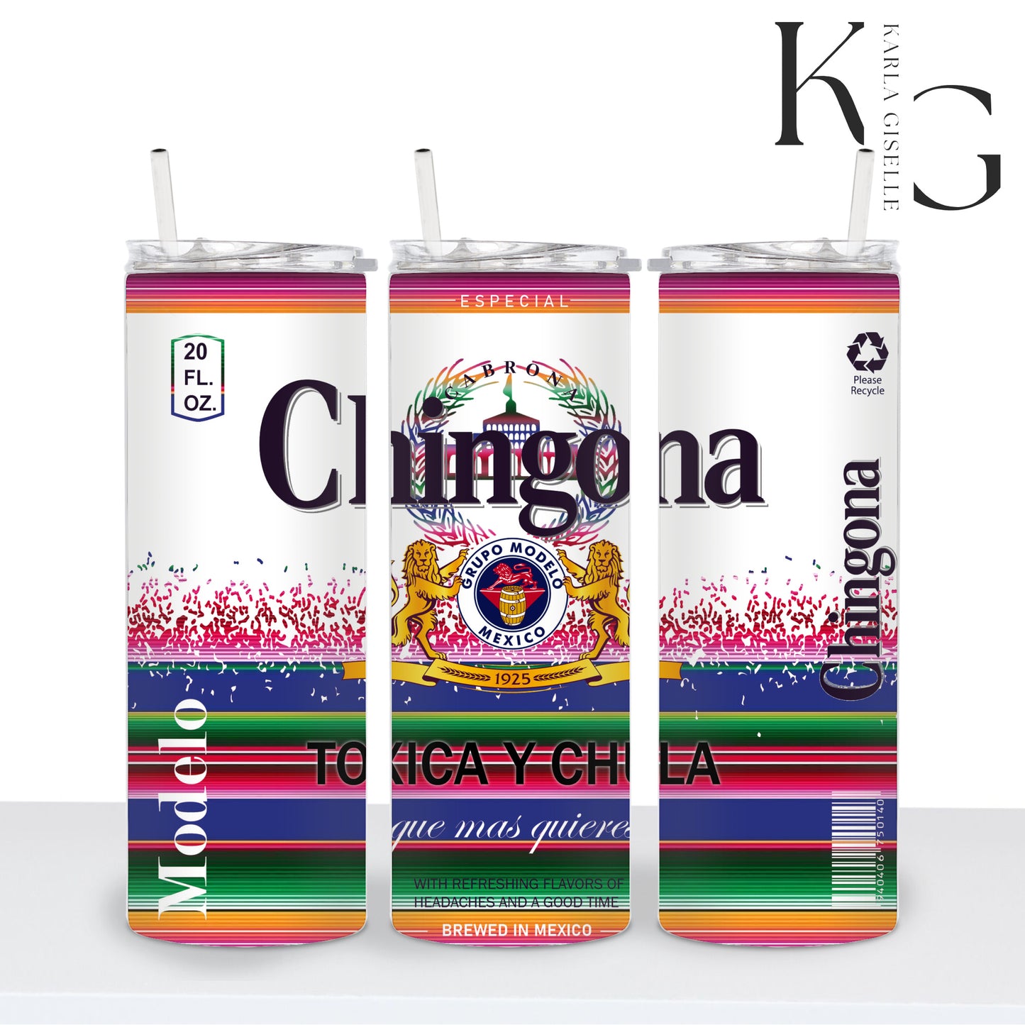 Chingona Beer Inspired 20oz Tumbler