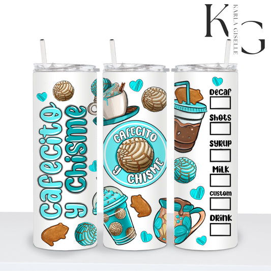 Cafecito y Chisme, Conchas and Coffee 20 oz Tumbler