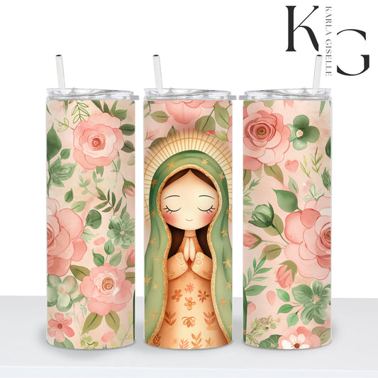 Virgencita Floral, Fe y Serenidad 20 oz Tumbler