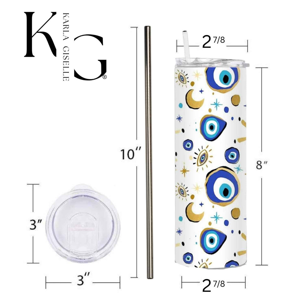 Blue Evil Eye and Celestial Protection 20 oz Tumbler