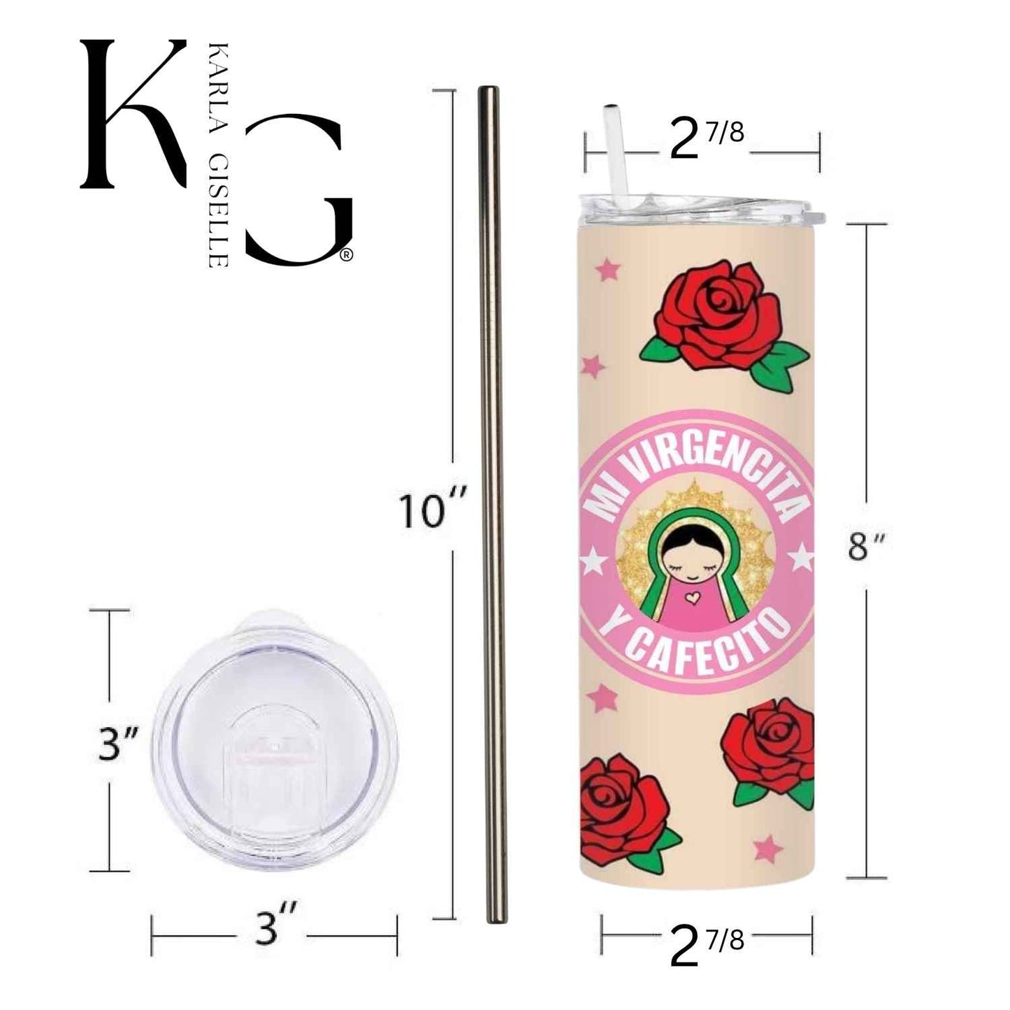 Virgencita Y Cafecito 20oz Tumbler