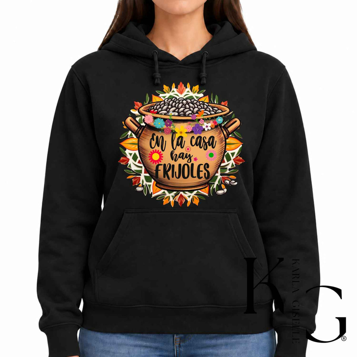 Black En La Casa Hay Frijoles hoodie