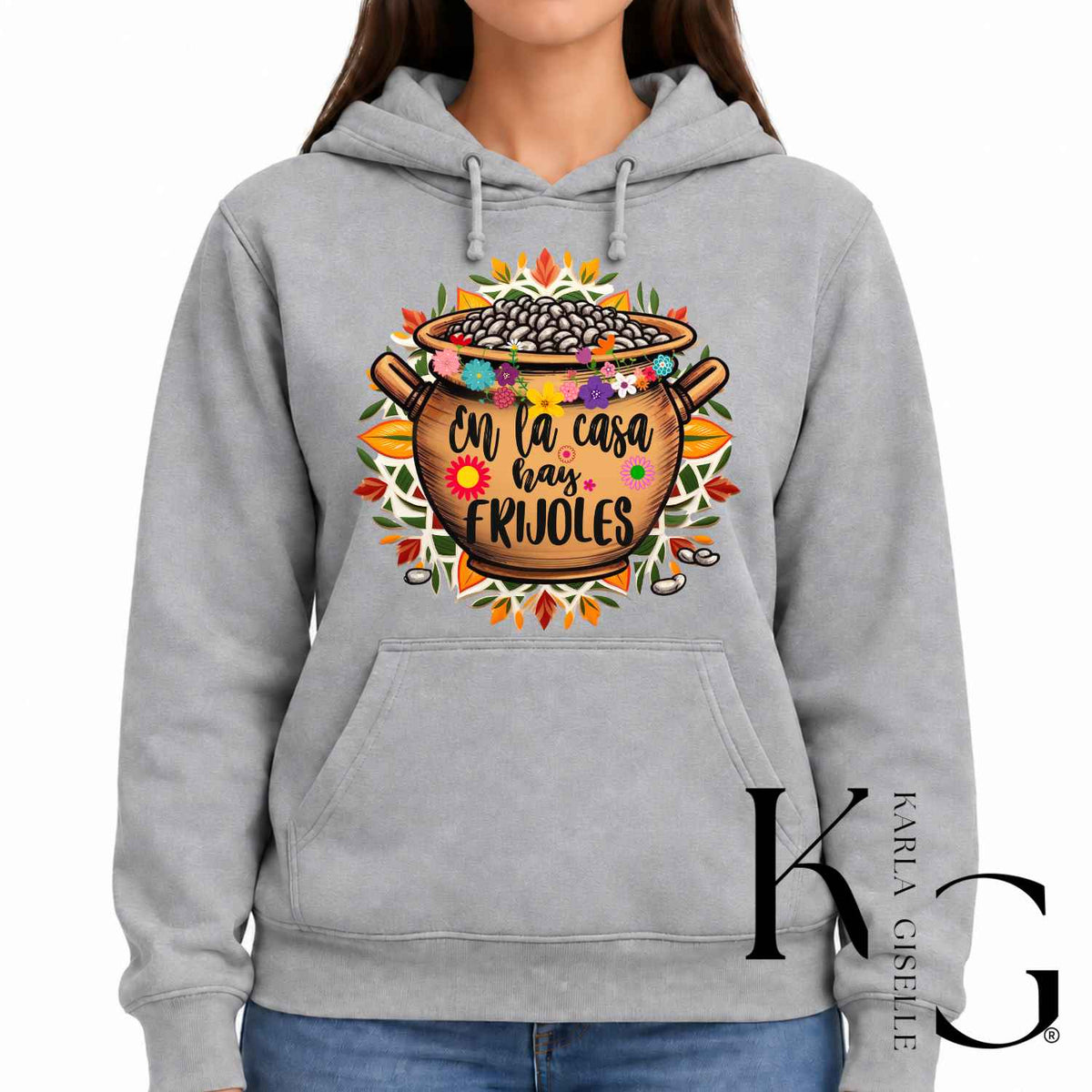 Gray En La Casa Hay Frijoles hoodie