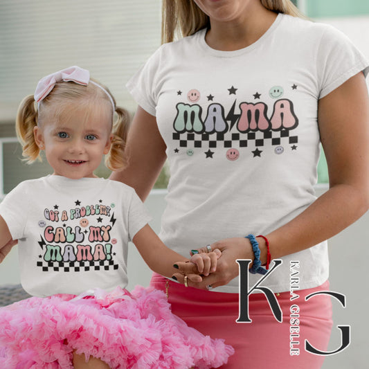 Mommy and Me Call My Mama Mini Shirt Set